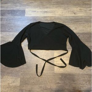 Bell sleeve crop top